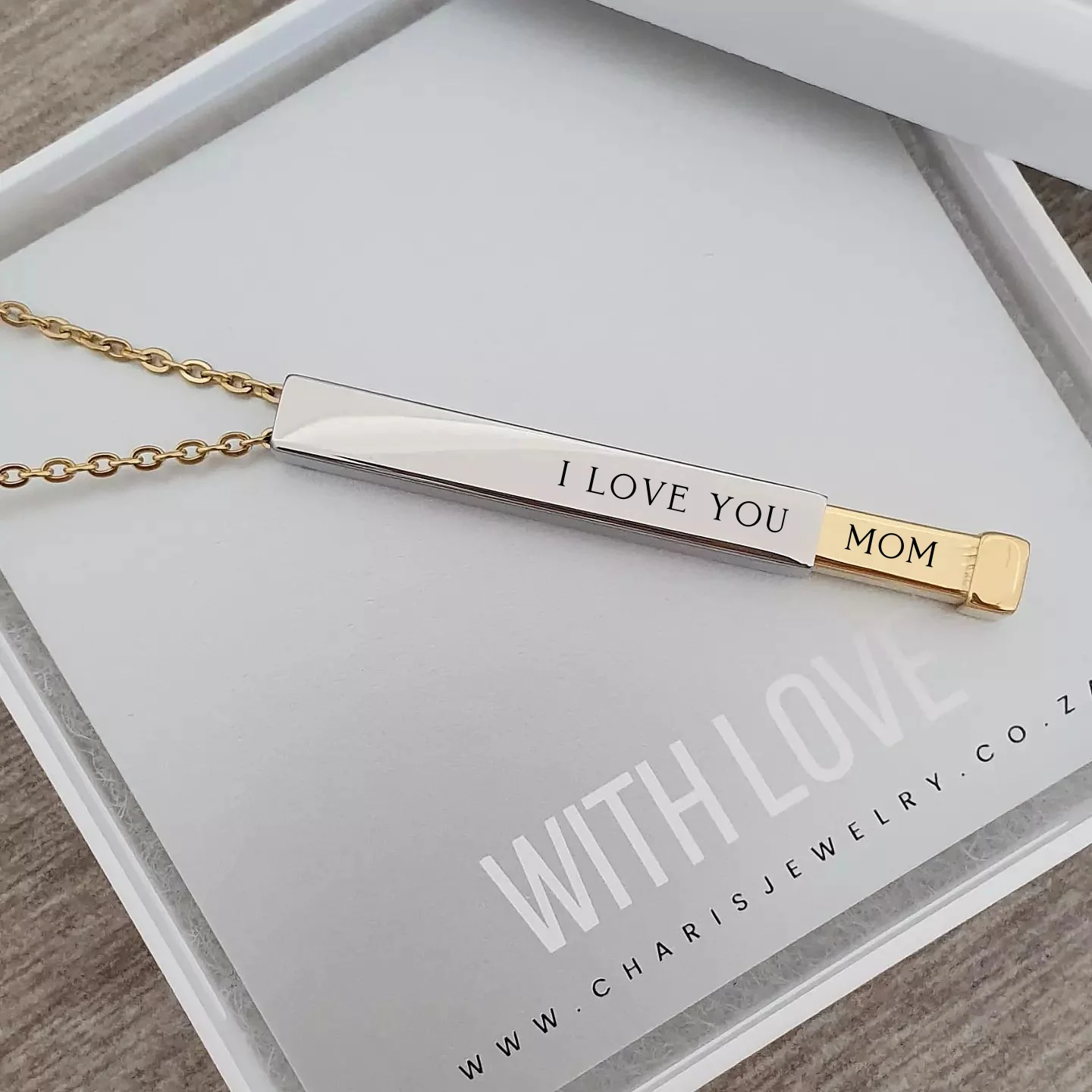 Chanel Personalized Necklace with inside message, Gold & Silver Stainless Steel. (READY IN 3 DAYS) - Image 4